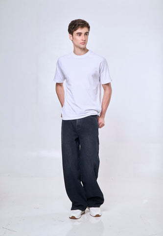 Mossimo Dean White Raglan Comfort Fit Tee