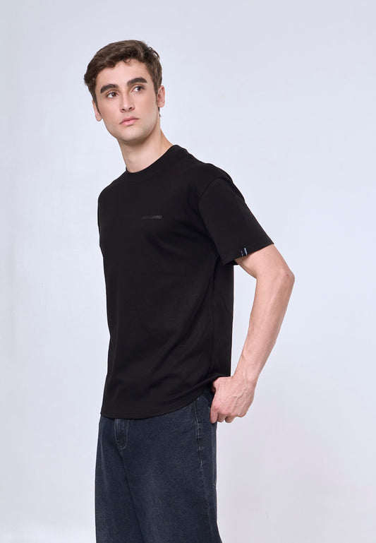 Mossimo Calix Black Oversized Fit Tee Round Neck  For Men