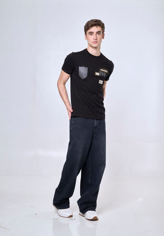 Mossimo Rian Black Muscle Fit Tee