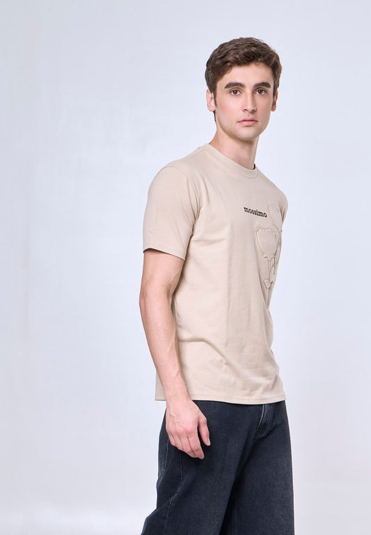 Mossimo Aiven Macadamia Unisex Fit Tee