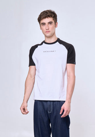 Mossimo Aidan White Raglan Classic Fit Tee