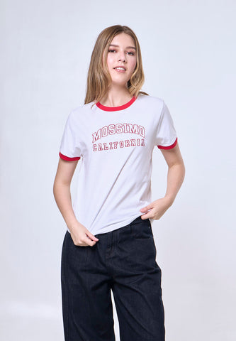 Mossimo Adelaide White Classic Ringer Tee