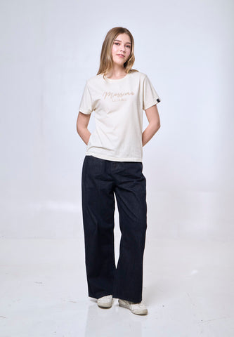 Mossimo Cosima Cream Classic Fit Tee