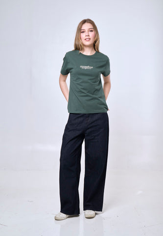 Mossimo Evangeline Dark Green Classic Fit Tee