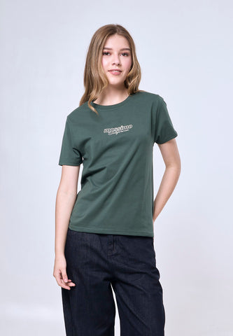 Mossimo Evangeline Dark Green Classic Fit Tee