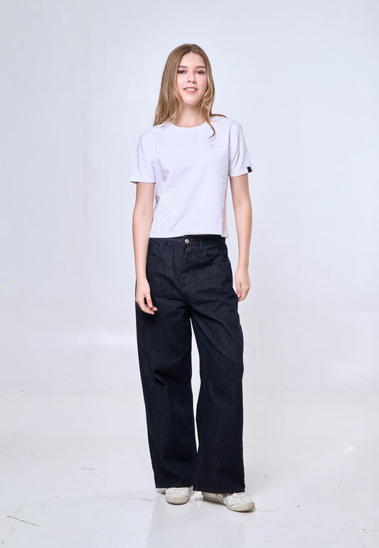 Mossimo Annie Dark Blue Straight Loose Mid Jeans