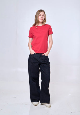 Mossimo Lucia Red Classic Fit Tee