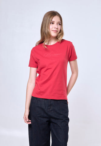 Mossimo Lucia Red Classic Fit Tee