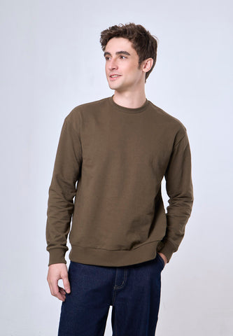Mossimo Olive Tailored Fit Longsleeves Round Neck For Men