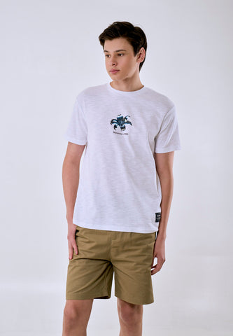 Mossimo Unisex White Graphic Unisex Fit Tee