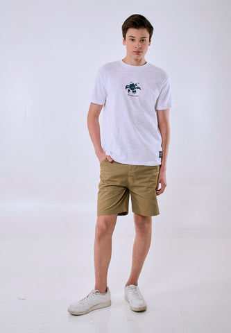 Mossimo Unisex White Graphic Unisex Fit Tee