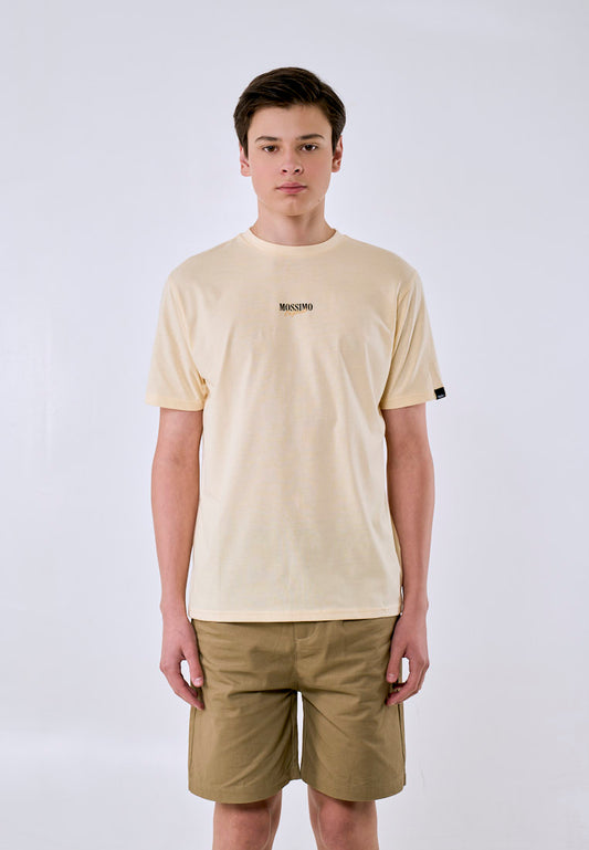 Mossimo Men's Cream Metallic Logo Classic Fit Tee
