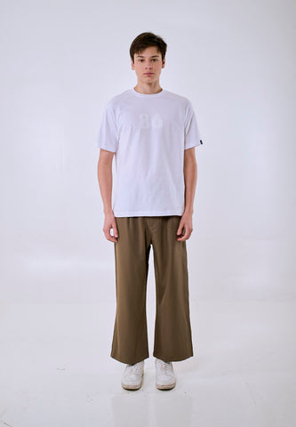 Mossimo Men's White Basic Regular Fit Tee with Self Patch