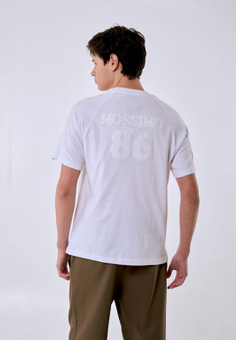 Mossimo Men's White Basic Regular Fit Tee with Self Patch
