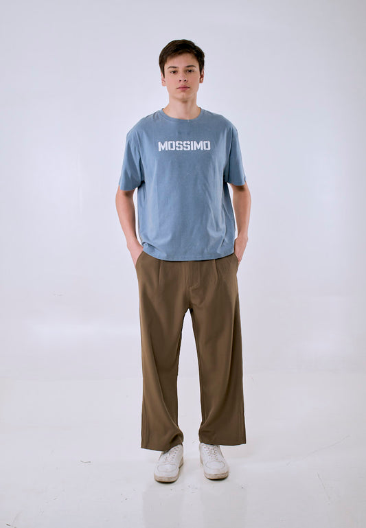 Mossimo Men's Brown Pleated Straight Loose Trouser Pants