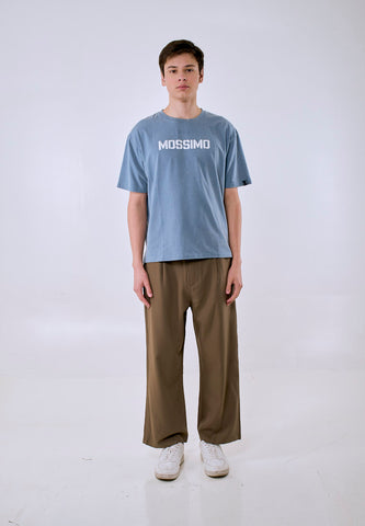 Mossimo Men's Brown Pleated Straight Loose Trouser Pants