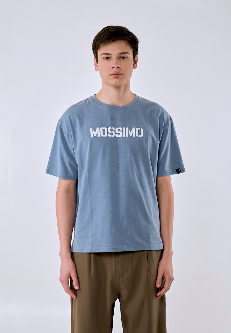 Mossimo Men's Acid Wash Premium Regular Fit Tee with High Density Logo Print
