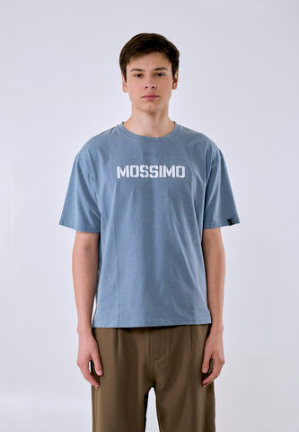 Mossimo Men's Acid Wash Premium Regular Fit Tee with High Density Logo Print