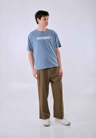 Mossimo Men's Brown Pleated Straight Loose Trouser Pants