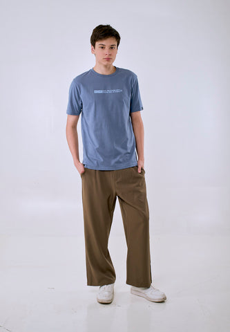 Mossimo Men's Dusty Blue Basic Logo Classic Fit Tee