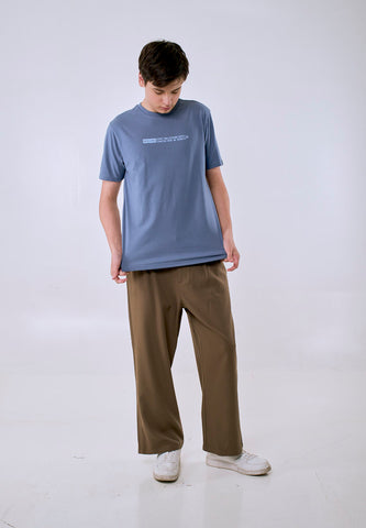 Mossimo Men's Dusty Blue Basic Logo Classic Fit Tee