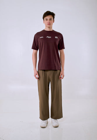 Mossimo Men's Brown Graphic Comfort Fit Tee w/ Back Print
