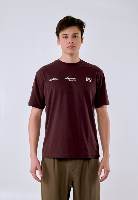 Mossimo Men's Brown Graphic Comfort Fit Tee w/ Back Print