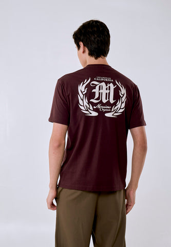 Mossimo Men's Brown Graphic Comfort Fit Tee w/ Back Print