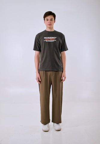 Mossimo Men's Dark Gray Embossed Logo Comfort Fit Tee