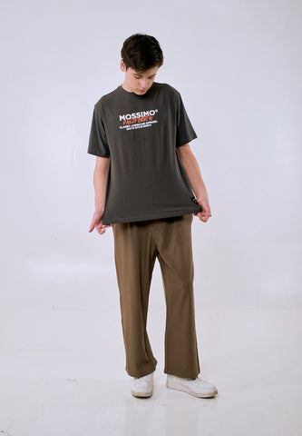 Mossimo Men's Dark Gray Embossed Logo Comfort Fit Tee