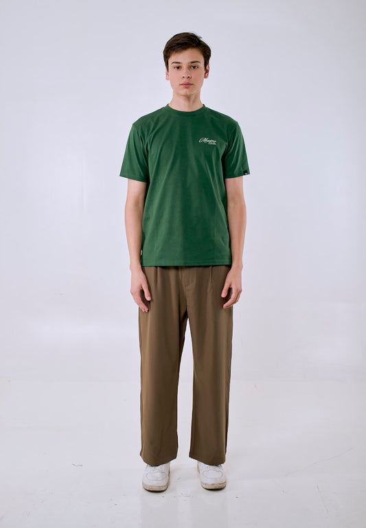 Mossimo Men's Forest Green Printed Logo Classic Fit Tee
