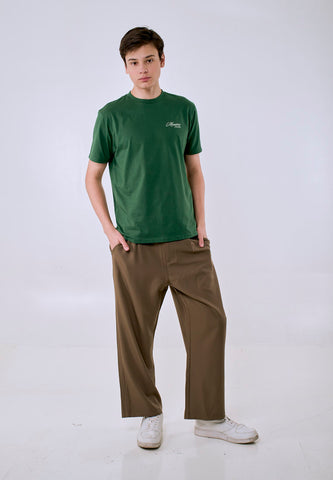 Mossimo Men's Forest Green Printed Logo Classic Fit Tee