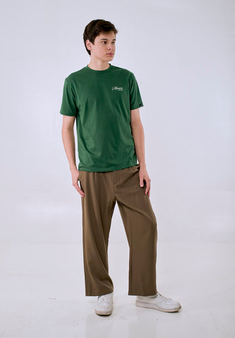Mossimo Men's Forest Green Printed Logo Classic Fit Tee