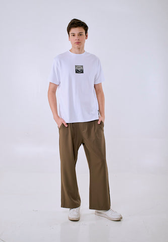 Mossimo Men's White Basic Logo Classic Fit Tee