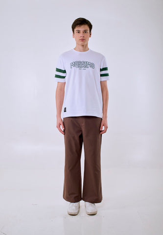 Mossimo Men's White Stripe Sleeves Classic Fit Tee