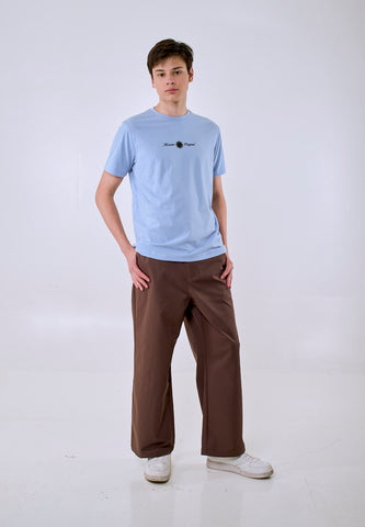 Mossimo Men's Chambray Blue Basic Logo Classic Fit Tee