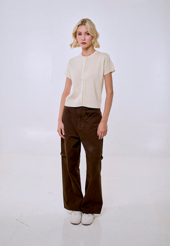 Mossimo Women's Brown Carpenter Straight Loose Pants