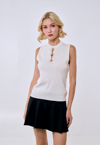 Mossimo Women's Off White Knitted Top
