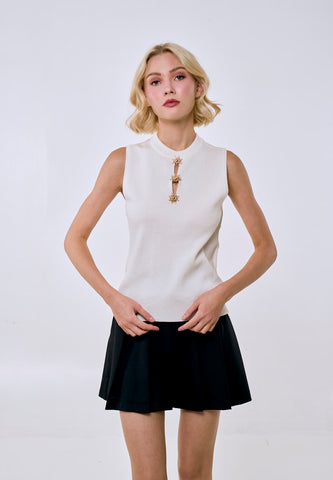 Mossimo Women's Off White Knitted Top