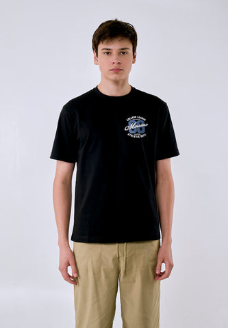 Mossimo Men's Black College League Athletic Dept Graphic Comfort Fit Tee