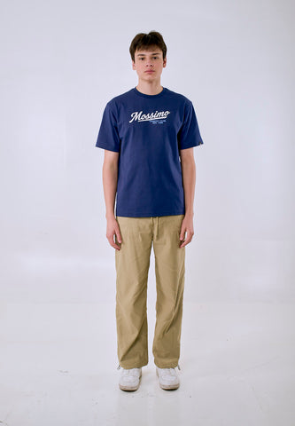 Mossimo Men's Navy Metallic Logo Comfort Fit Tee