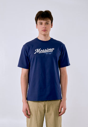 Mossimo Men's Navy Metallic Logo Comfort Fit Tee