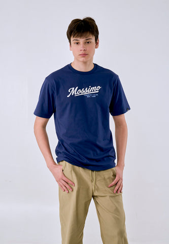Mossimo Men's Navy Metallic Logo Comfort Fit Tee