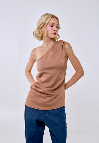 Mossimo Women's Asymmetrical Ruched Top