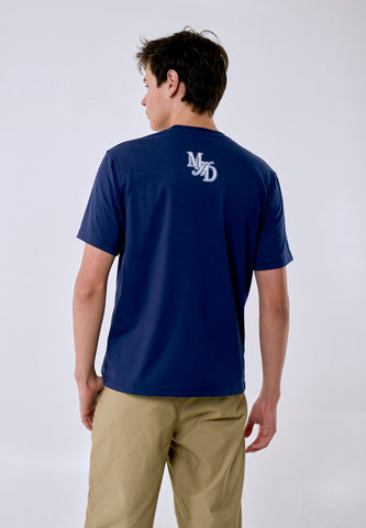 Mossimo Men's Navy Heritage Print Comfort Fit Tee w/ Back Print