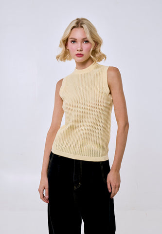 Mossimo Women's Butter Yellow Vintage Fit Knitted Top