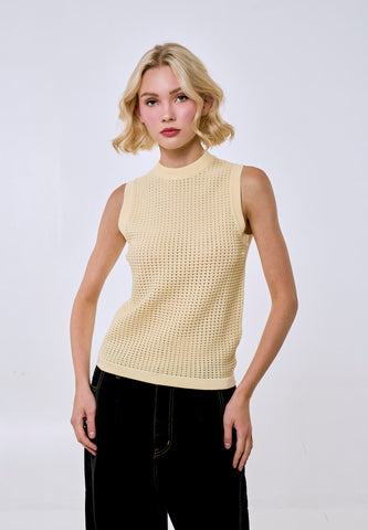 Mossimo Women's Butter Yellow Vintage Fit Knitted Top