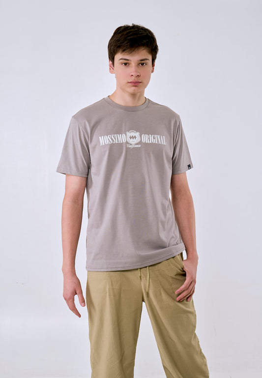 Mossimo Men's Ash Gray Suedex Logo Classic Fit Tee