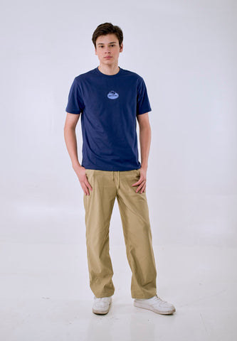 Mossimo Men's Navy Basic Logo Classic Fit Tee