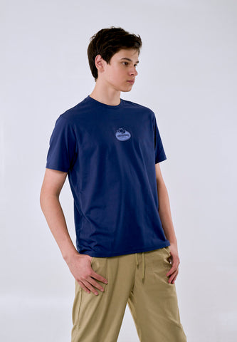 Mossimo Men's Navy Basic Logo Classic Fit Tee